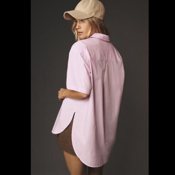 Anthropologie The Bennet Buttondown Shirt by Maeve: Short-Sleeve Edition - Picture 3 of 3